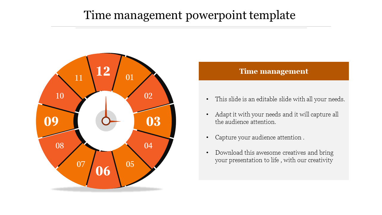 management powerpoint template-Orange